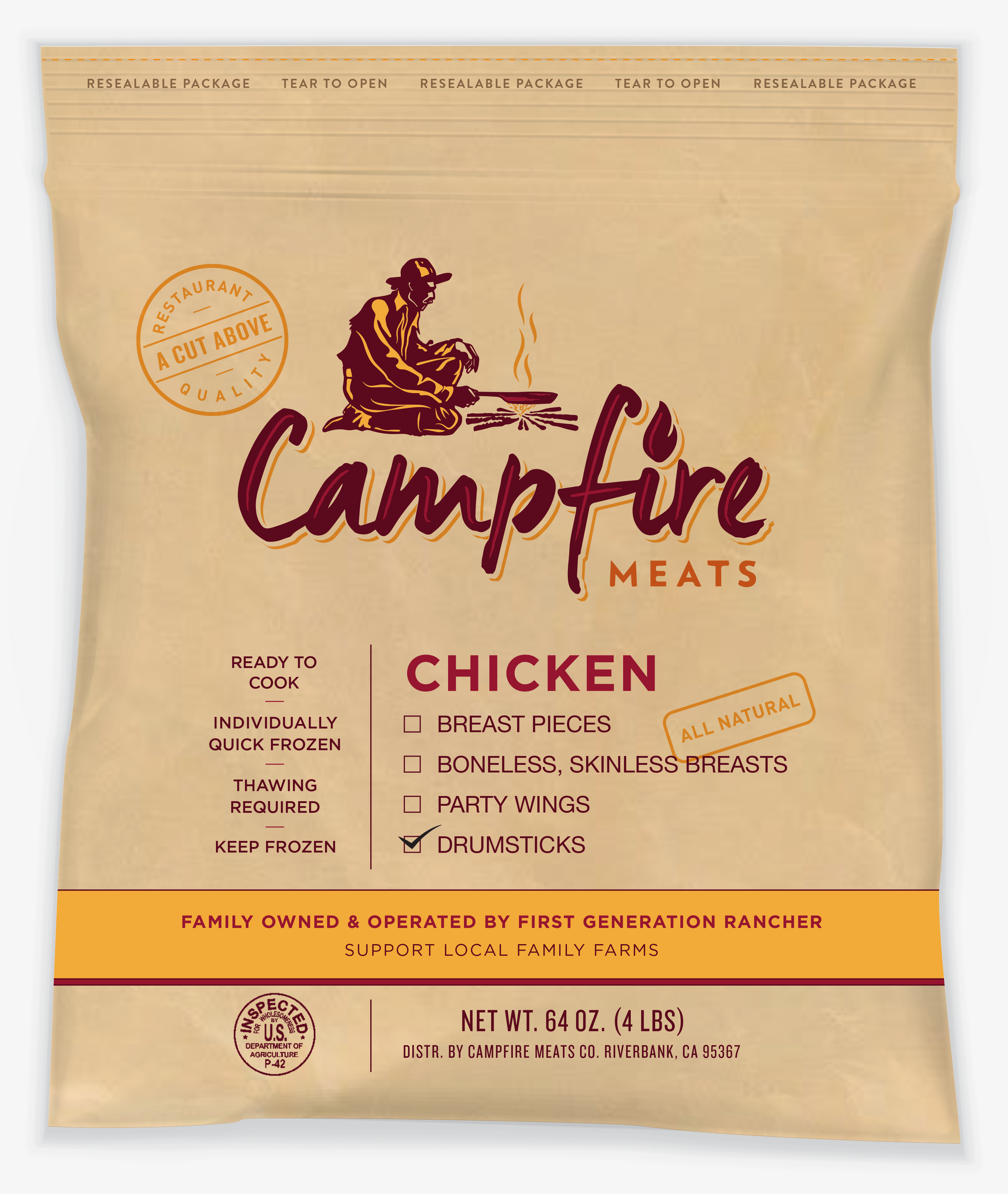 A bag of campfire meats chicken.